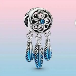 BOGO! Bundle to get the discount! Beautiful Dreamcatcher Charm Blue Enamel
